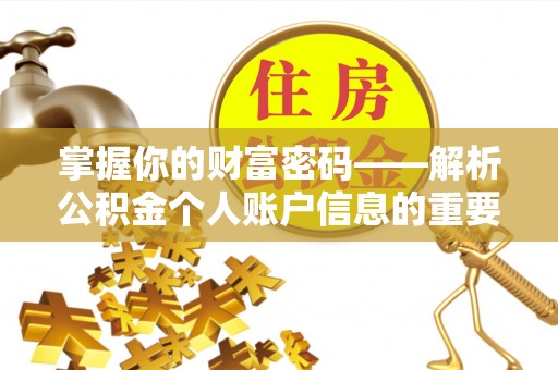 高效掌握你的财富密码——解析公积金个人账户信息的重要性