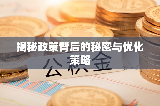 皋兰揭秘政策背后的秘密与优化策略