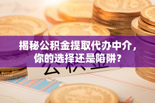 武义县揭秘公积金提取代办中介，你的选择还是陷阱？