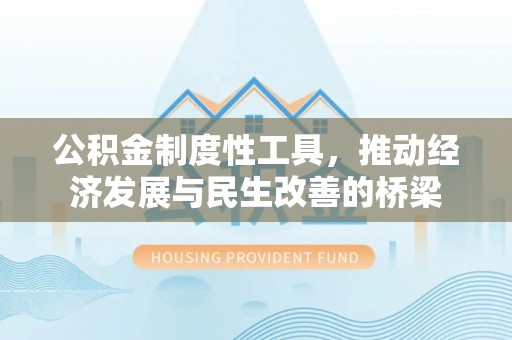 抚远公积金制度性工具，推动经济发展与民生改善的桥梁
