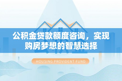 西海岸公积金贷款额度咨询，实现购房梦想的智慧选择