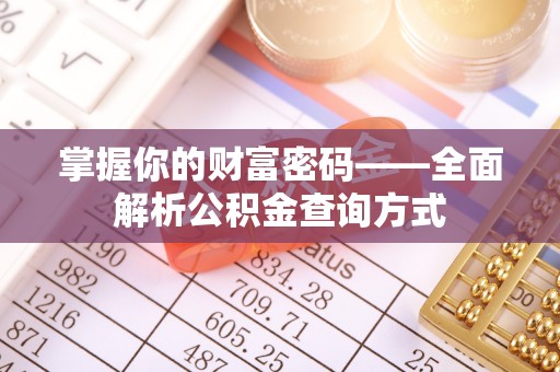 横峰掌握你的财富密码——全面解析公积金查询方式