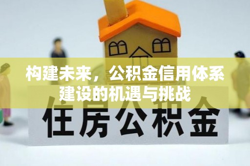 中卫构建未来，公积金信用体系建设的机遇与挑战