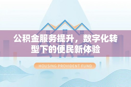 南芬公积金服务提升，数字化转型下的便民新体验