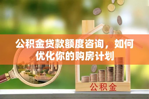武都公积金贷款额度咨询，如何优化你的购房计划