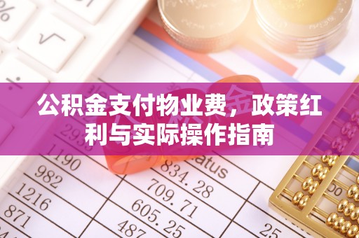 袁州公积金支付物业费，政策红利与实际操作指南