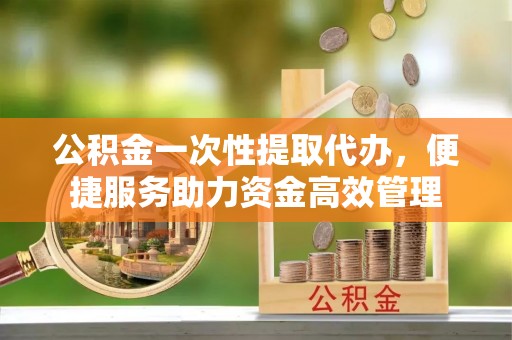东城公积金一次性提取代办，便捷服务助力资金高效管理